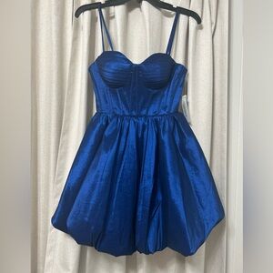 B Darlin Sapphire Blue Mini Dress